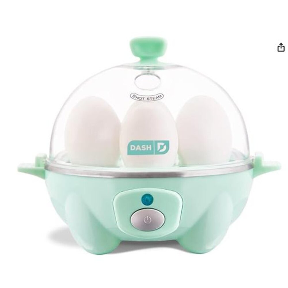 NEW DASH Rapid Egg Cooker: 6 Egg Capacity Electric Egg Cooker, Aqua